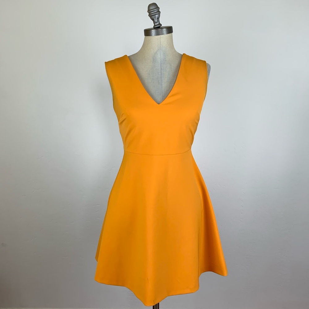 Zara Orange A-Line Cocktail Dress